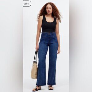 Madewell Emmett Curvy Patch Pocket Wide-Leg Jeans Size 27